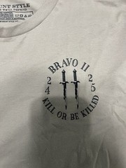 Grunt Style Graphic T Shirt Bravo 2 Men’s L Khaki USA American Skull NWOT (5)