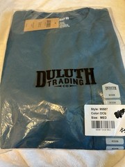 Duluth Trading Co. Longtail T Teal Blue Cotton S/S Pocket T-Shirt Men’s Med