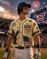 Personalized Women’s USA 250 Years of Freedom Baseball Jersey Patriotic Shirt