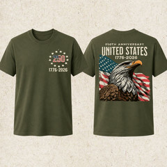 250 Anniversary USA Tee America 250th Unisex Front and Back T-Shirt