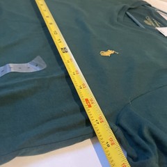 NEW Polo Ralph Lauren V-Neck T-Shirt Mens Large Green Yellow Pony Logo