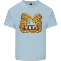 Chess T-Rex Dinosaur Mens Light Cotton T-Shirt