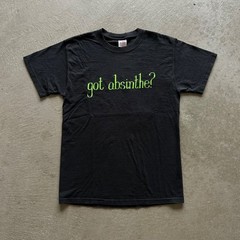 Vintage 90s Got Absinthe Shirt Size Medium Black Alcohol Liquor Humor Funny