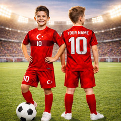 Personalized Turkiye Soccer Fan 3D T-Shirt, Turkey Custom Name Number Football