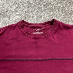 John Ashford Shirt Mens Small Crimson Red Long Sleeve Cotton Casual Adult Tee