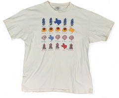 Vintage Hanes Heavyweight T Shirt Single Stitch Texas Wildflower USA LadyBird XL