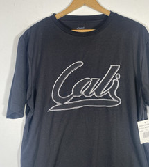 Cali T Shirt Size Large Mens Black Stitched California Streetwear Skater NEW