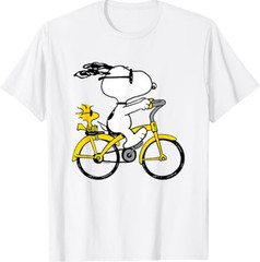 Snoopy & Woodstock Riding Bike T-Shirt