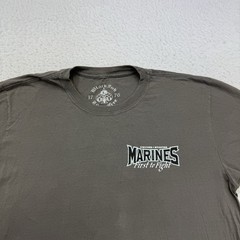 United States Marines Shirt Mens Large L Gray First To Fight Military