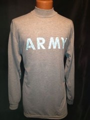 MEN’S MED SHIRT LONG SLEEVE PHYSICAL T-SHIRT IPFU FITNESS US ARMY REFLECTIVE PT