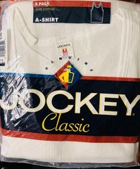Vintage Mens Jockey Classic White A-Shirt Tank Top 3-Pack New Sealed Made in USA