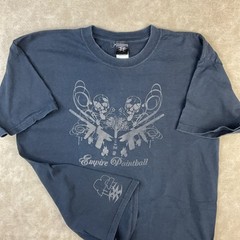 Vintage Empire Paintball T-Shirt Men Sz XL Tee 90s Short Sleeve Retro Skulls