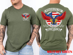 Operation Epic Fury Military Tactical Patriotic USA Graphic 2 Side T-Shirt