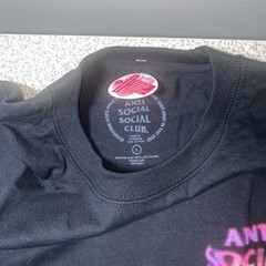 NEW Anti Social Social Club Mens Lava T-Shirt ASSC Tee Black Purple Pink L Large