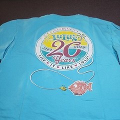 Lulu’s Gulf Shores lulu Buffett’s Alabama Unisex Large short sleeve blue Tshirt