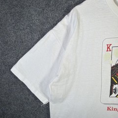 Vintage Funny Quote Shirt Mens XL White 90s King Of Farts Card Deck Parody USA