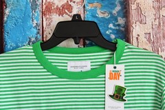 Unisex Denim & Flower Leprechaun St Patrick’s Day Shirt Long Sleeve MEDIUM Green