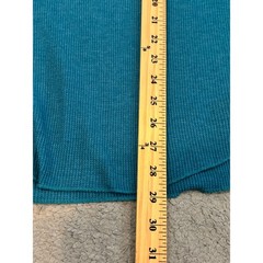 American Eagle Mens Medium Teal Blue Raglan Waffle Knit Henley Thermal Shirt