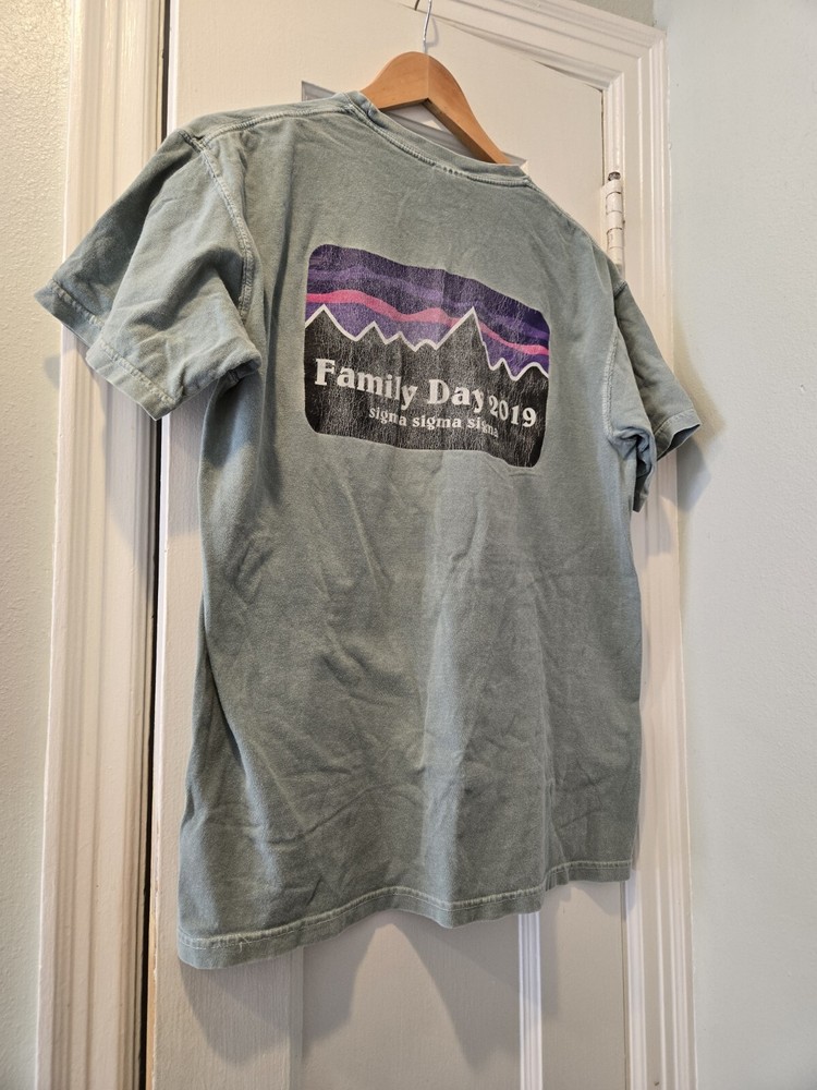 Sigma Sigma Sigma T Shirt Mens M Light Green Fraternity Graphic Family Day 2019