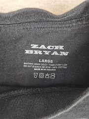 Zach Bryan Burn Burn Burn Tour Shirt Medium Black Concert Promo Merch Size Large