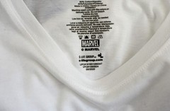 Unisex Marvel Group T-Shirt Graphic Tee Crew Neck Iron Man 2XLARGE White NEW