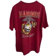United States Marines T Shirt Mens 2XL Red First To Fight Double Graphic 7.62