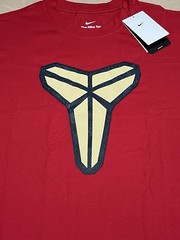 Nike Kobe Max 90 Shirt Mens Loose Fit Size SMALL Dark Obsidian-Varsity Red NWT