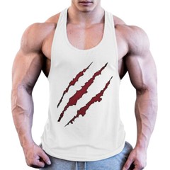 Men Gym Muscle Sleeveless Shirt Tank Top Bodybuilding Sport Fitness Workout Vest