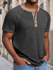 “Men’s Short Sleeve Casual T-Shirt, Comfortable and Breathable, Classic and Vers