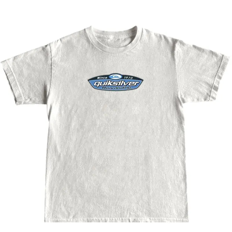 Vintage 90s Quiksilver Skateboarding & Surfing Unisex Crew Neck Tees Casual