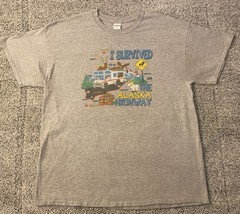 Vintage I Survived The Alaska Highway XL T-Shirt Anchorage Fairbanks
