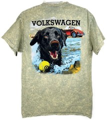 VW Volkswagen Officially Licensed Convert Black Lab Beach T-Shirt Tee Size M NWT
