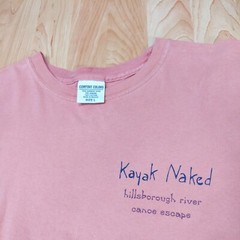 Kayak Naked Hillsborough River men’s size Large t-shirt cotton
