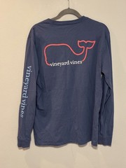 Vineyard Vines Pullover Shirt Men’s Size Medium Blue Front Pocket Round Neck