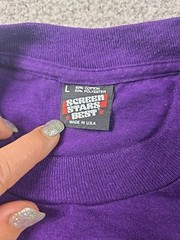 Vintage Screen Stars Shirt Mens Large Purple Dont Tell Anyone I Got A 4.0