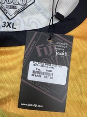 Fiji Gold Beer Shirt Mens 3XL Orange Black Sublimated Graphic Tee JS22-3005