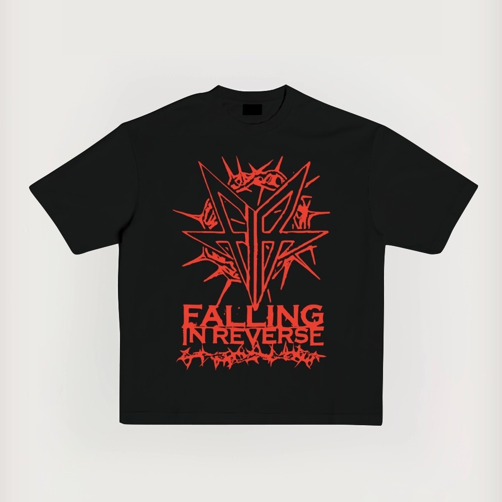 Falling In Reverse Printed Short-Sleeved T-Shirt – Y2K Tactical Espionage Tee