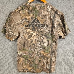 Russell Outdoors Mens Realtree Camo Alexander Lumber Graphic T-Shirt Large Brown