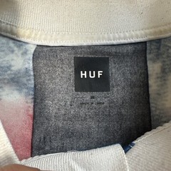 HUF Worldwide Soccer Size Medium Jersey Tee T-Shirt Blue Black RARE FUTBOL 02