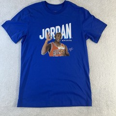 Air Jordan Wheaties T-Shirt Blue Men’s/Kids Michael Jordan Bull’s Size Small
