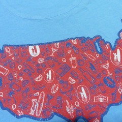 JOHNNIE O Mens M MEDIUM T SHIRT BREWS N VIEWS MALIBLU BLUE RED DALE 2.0 GOLF USA