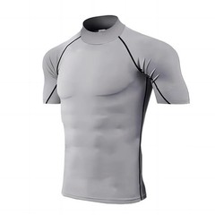 Compression T-Shirt Men’s Bodybuilding Short Sleeve Workout Gym Training Tee