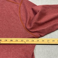 Tommy Bahama Shirt Mens XLT Red Long Sleeve Henley Contrasting Trim Button