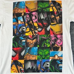 VINTAGE Marvel Shirt Mens Large White Avengers X-Men Mad Engine Streetwear Y2K