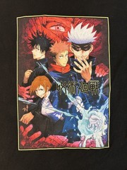 Jujutsu Kaisen Mens TShirt Size XL Crunchyroll Graphic Design Black 100% Cotton