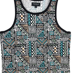 PacSun Men’s Y2K Aztec Cotton Sleeveless Wide Strap Pullover Tank Top Small