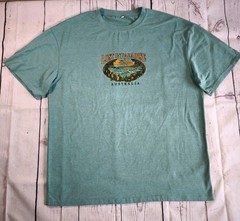Australia Lost In Paradise T-shirt – Large Men’s/Unisex Green P2P 23in