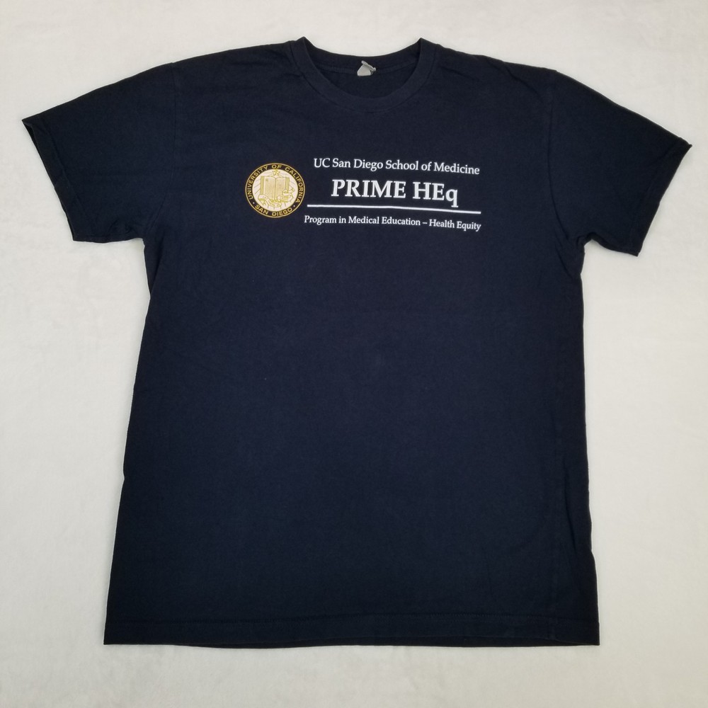 UC San Diego School of Medicine PRIME HEq Unisex Navy Blue Graphic Shirt Size M