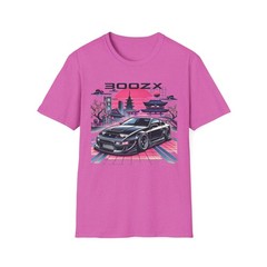 300ZX JDM Tokyo Pagoda Torii Cherry Blossom Night Scene Graphic T-Shirt