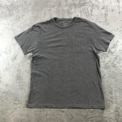 J.Crew Shirt Mens Medium Gray Garment Dyed Pocket Tee Made USA Cotton Basic